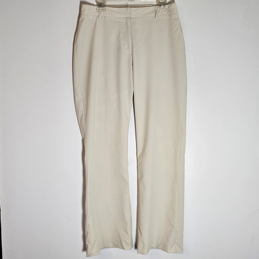 Jaclyn Smith Pants Womens 12 Khaki Tan Flare Flat Front Business Work Classic‎